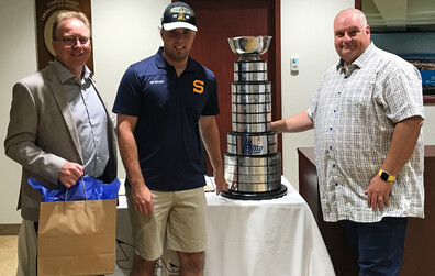 Antoine Coulombe à l'hôtel de ville de Montmagny