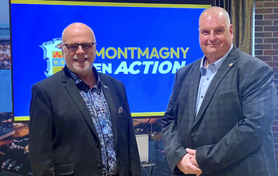 Les conseillers municipaux Marc Langlois et Jessy Croteau à la rencontre des citoyens de Montmagny